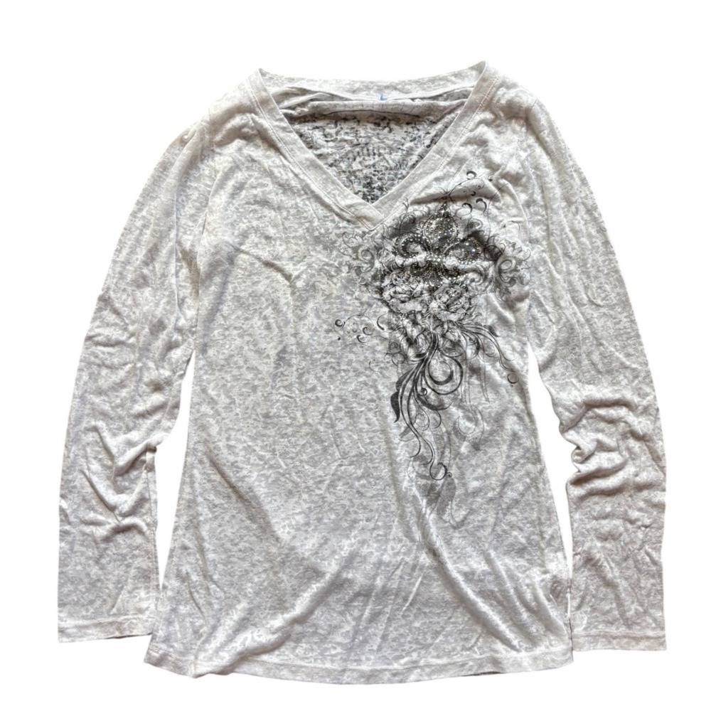 Y2K Grunge Love & Faith Long Sleeve Shirt